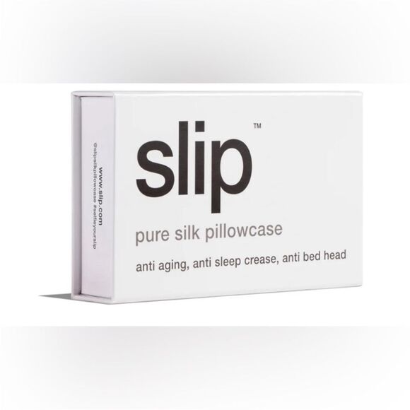 Slip Queen Silk Pillow Cases in Box Queen  Pillow Case with Zipper White - Picture 3 of 7